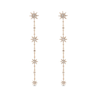 VENUS STAR GOLD DIAMOND SINGLE EARRING