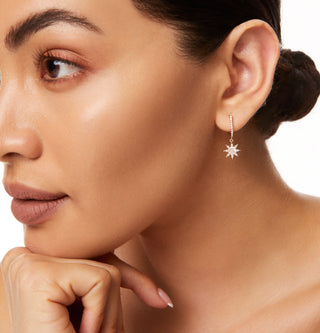 VENUS STAR GOLD DIAMOND SINGLE EARRING