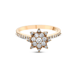 VENUS STAR GOLD BLUE DIAMOND RING