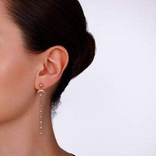 VENUS STAR GOLD DIAMOND SINGLE EARRING