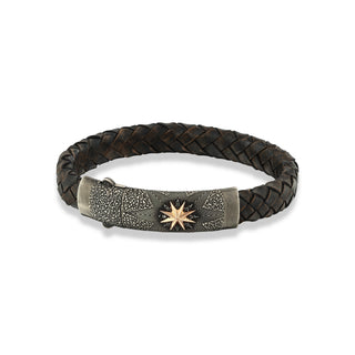 VENUS STAR GOLD & SILVER BLACK DIAMOND BRACELET