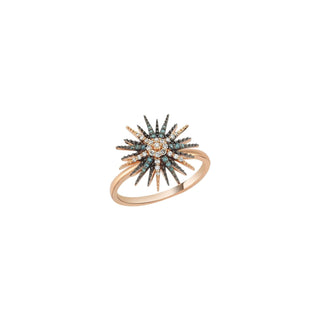 JARDIN STAR GOLD DIAMOND RING Bee Goddess