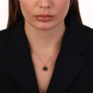JARDIN STAR GOLD BLACK DIAMOND NECKLACE