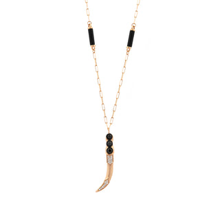 SWORD BLACK DIAMOND NECKLACE