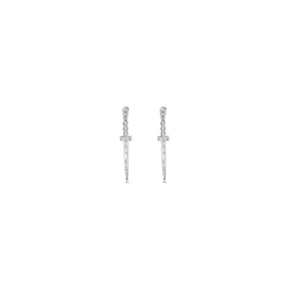 SWORD 18K GOLD DIAMOND EARRING