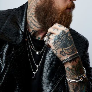 SOUL MATE SILVER BROWN DIAMOND STATEMENT BRACELET