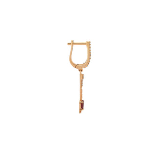 DAGGER GOLD DIAMOND RUBY SINGLE EARRING