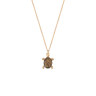 TURTLE GOLD SAPPHIRE NECKLACE