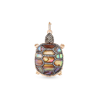 TURTLE GOLD COGNAC DIAMOND SAVORITE PENDANT