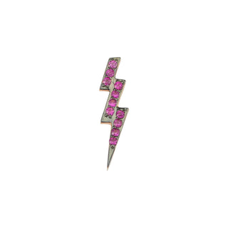 LIGHTNING GOLD PINK SAPPHIRE SINGLE EARRING Bee Goddess