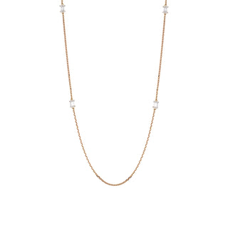 MONDRIAN 18K GOLD BAGUETTE DIAMOND CHAIN NECKLACE