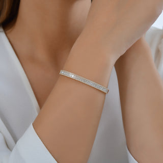 MONDRIAN CLAMP BAGUETTE DIAMOND BRACELET