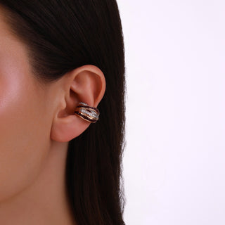 MONDRIAN GOLD DIAMOND RUBY EAR CUFF