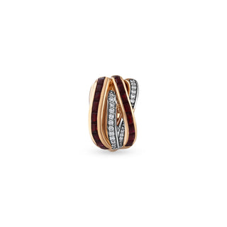 MONDRIAN GOLD DIAMOND RUBY EAR CUFF