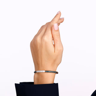 MONDRIAN RAINBOW GOLD BAGUETTE BLUE DIAMOND BRACELET