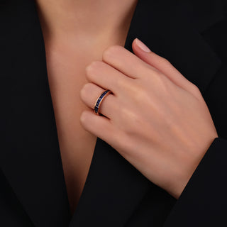 MONDRIAN RAINBOW GOLD SAPPHIRE RING