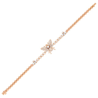 QUEEN BEE 18K GOLD BAGUETTE DIAMOND MEDIUM BRACELET