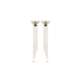 QUEEN BEE LEA GOLD DIAMOND EARRING