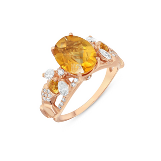 QUEEN BEE MAYA GOLD DIAMOND RING