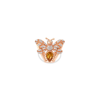 QUEEN BEE EVA GOLD DIAMOND CITRINE EAR CUFF