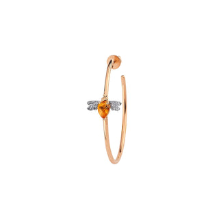 QUEEN BEE BELLA GOLD CITRINE SINGLE EARRING