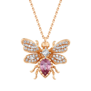 HONEY BEE PINK SAPPHIRE NECKLACE