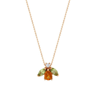 QUEEN BEE MAYA GOLD DIAMOND CITRINE NECKLACE