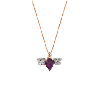 BEE GOLD AMETHYST NECKLACE