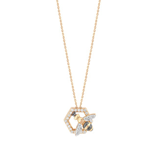 HONEYCOMB GOLD DIAMOND SMALL NECKLACE