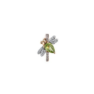 QUEEN BEE BELLA GOLD DIAMOND PERIDOT EAR CUFF