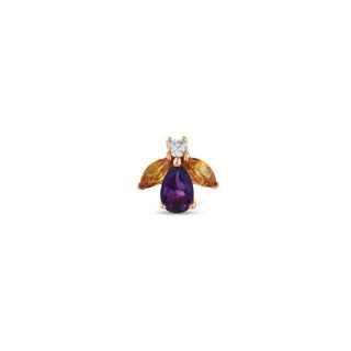 QUEEN BEE MAYA AMETHYST SINGLE EARRING