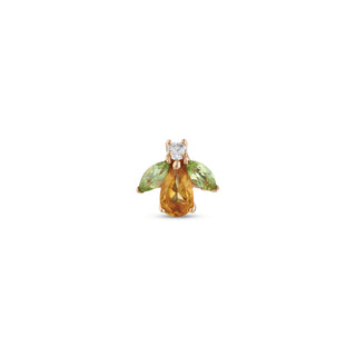 QUEEN BEE SINGLE DROP CITRINE EARRING