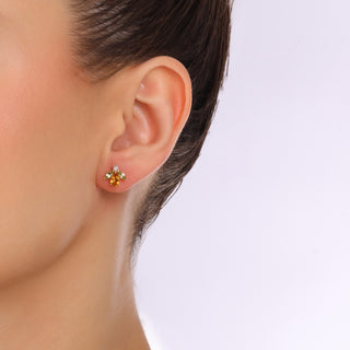 QUEEN BEE SINGLE DROP CITRINE EARRING