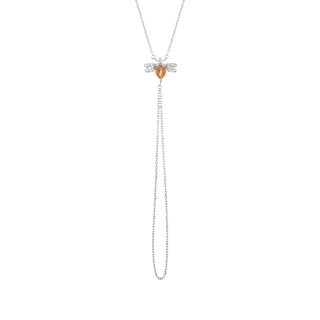 QUEEN BEE GOLD CITRINE DIAMOND HAND CHAIN