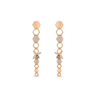 CYBELE HONEYCOMB GOLD DIAMOND EARRINGS