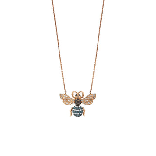 QUEEN BEE LEA BLUE DIAMOND NECKLACE