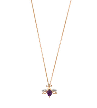 QUEEN BEE BELLA GOLD DIAMOND NECKLACE