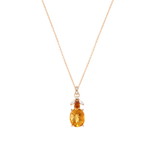 QUEEN BEE MAYA GOLD DIAMOND CITRINE XSMALL NECKLACE
