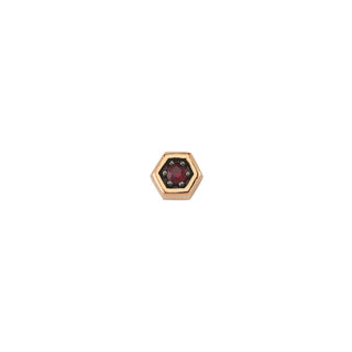HONEYCOMB GOLD RUBY PIERCING