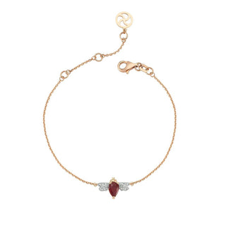 QUEEN BEE BELLA GOLD DIAMOND RUBY BRACELET Bee Goddess