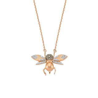 QUEEN BEE MELLIE GOLD DIAMOND NECKLACE Bee Goddess