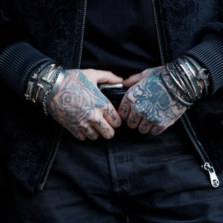 SWORD SILVER BLACK DIAMOND BRACELET