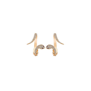 SERPENT GOLD DIAMOND EARRING Bee Goddess