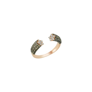 SIRIUS STAR GOLD BROWN DIAMOND RING Bee Goddess