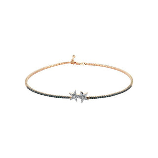 SIRIUS STAR GOLD DIAMOND CHOKER Bee Goddess