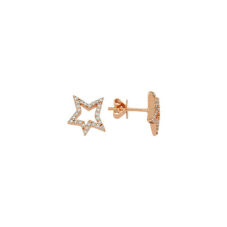 SIRIUS STAR GOLD DIAMOND EARRING Bee Goddess