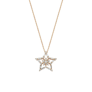 SIRIUS STAR GOLD DIAMOND NECKLACE Bee Goddess