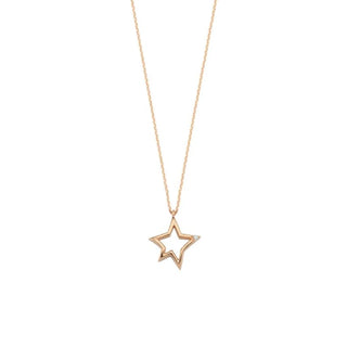 SIRIUS STAR GOLD DIAMOND NECKLACE Bee Goddess