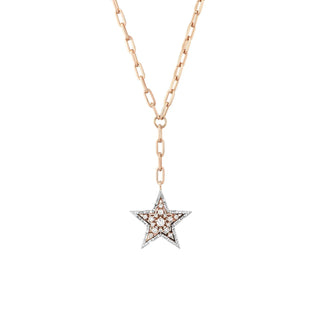 SIRIUS STAR GOLD DIAMOND NECKLACE Bee Goddess