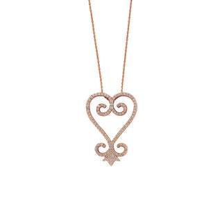 SANKOFA M DIAMOND GOLD NECKLACE